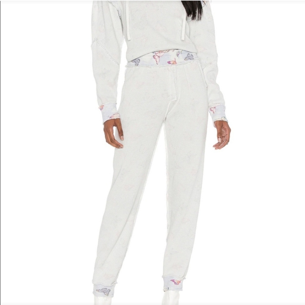 LoveShackFancy Clea Knit Floral Joggers Size XS